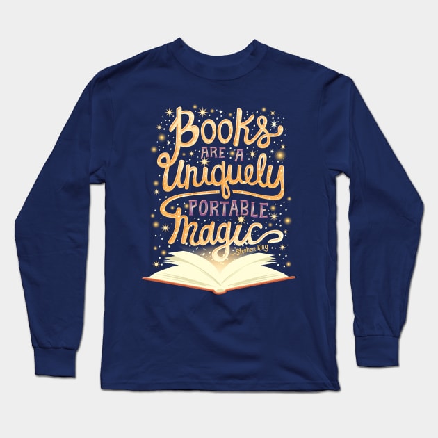 Books are magic Long Sleeve T-Shirt by risarodil